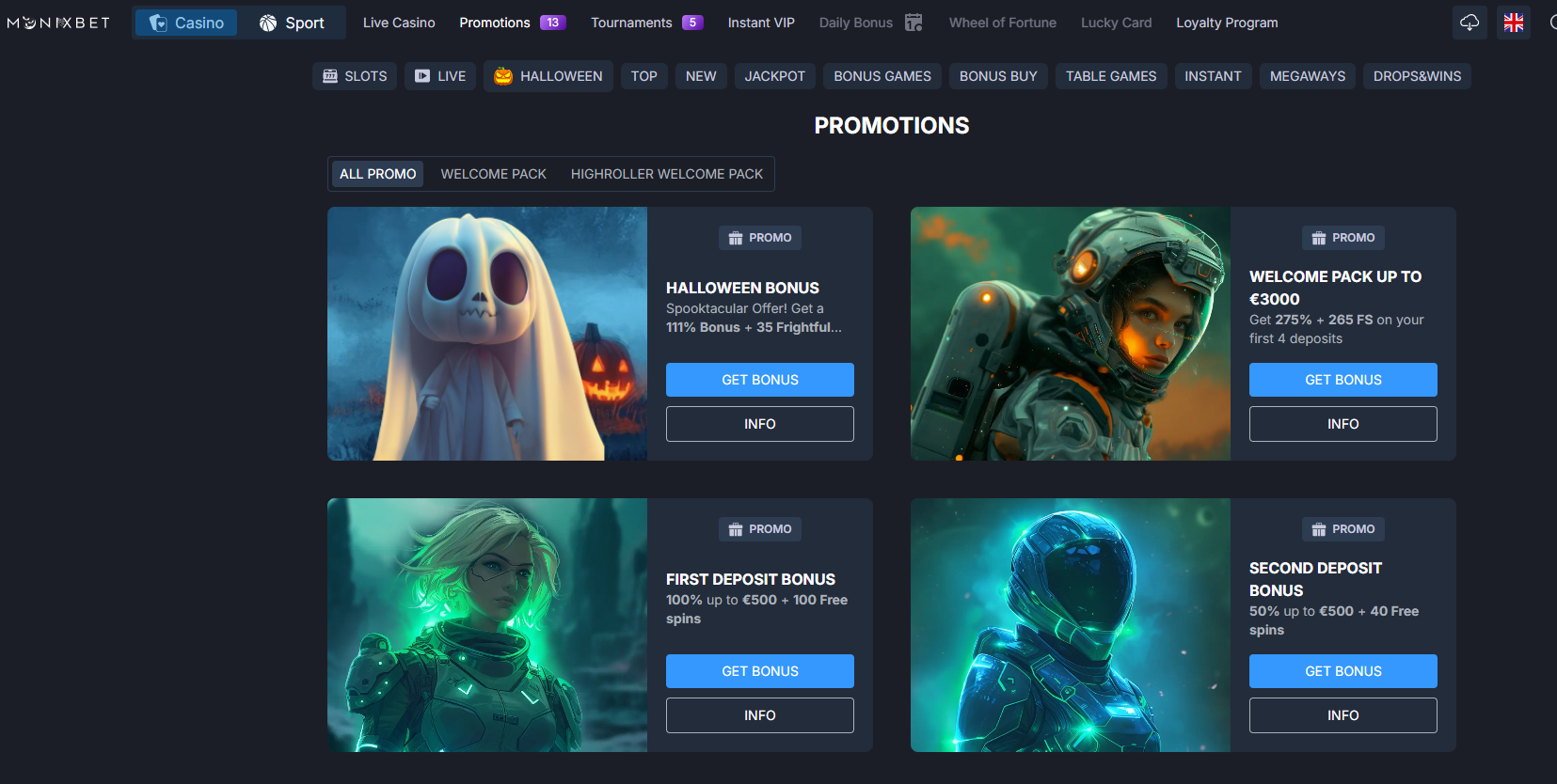 Monixbet Bonussen en Promoties