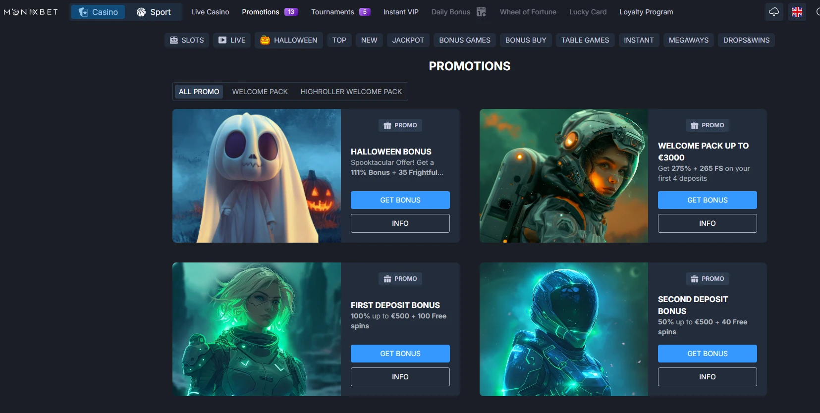 Monixbet Bonussen en Promoties